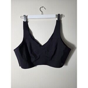 HONEYLOVE Black V-Neck Seamless Pullover Bra Women's Size 2X Missing Pads